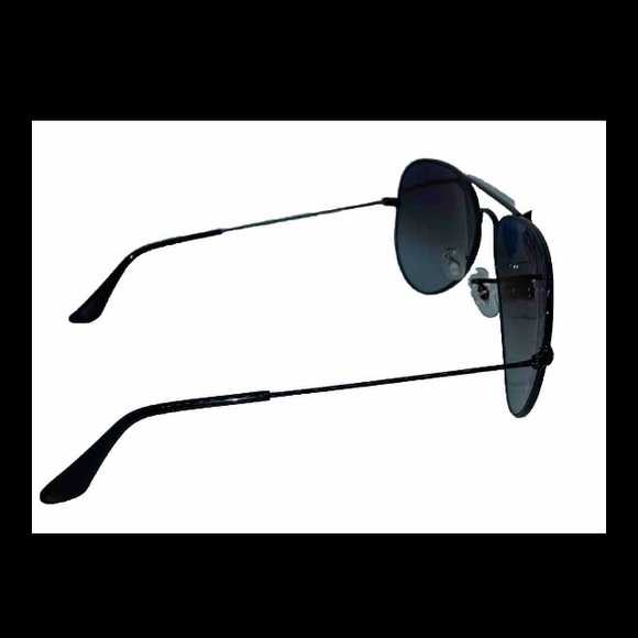 Ray-Ban RB3025 002/4J Black Aviator Green Gradient Mirrored 55mm Sunglasses - Picture 7 of 12